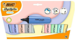 Zakreślacz Flat Pastel mix 10szt BIC