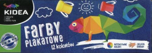Farby plakatowe 12 kolorów x 20ml