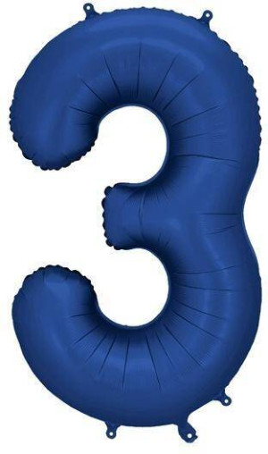 Balon foliowy cyfra 3 86cm granat