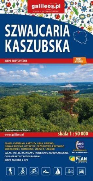 Mapa turystyczna. Szwajcaria Kaszubska