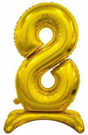 Balon foliowy B&C stojąca 8, złota 74cm