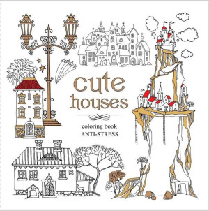 Kolorowanka antystresowa 200x200. Cute houses