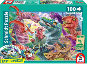 Puzzle PQ 100 Duże przygody małych dinozaurów G3