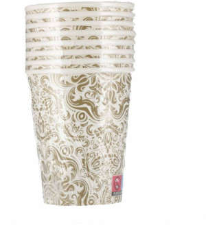 KUBEK PAP 250ML ORNAMENT ZLO 027904 PM OP8SZ FOL
