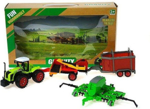 Traktor z maszynami rolniczymi napęd na kolo