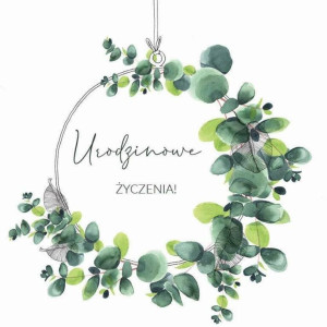 Karnet Swarovski kwadrat: Urodziny