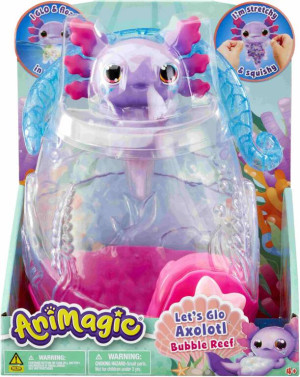 Animagic Let's Glo Axolotl Bubble Reef