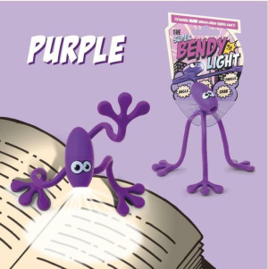 Super Bendy. Lampka do książki. Fioletowa