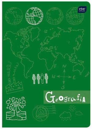 Zeszyt A5 60k kratka geografia HYBRID FSC Credit p10 INTERDRUK mix cena za 1szt