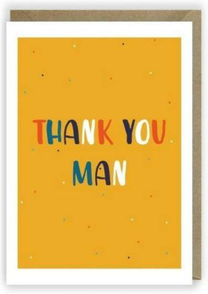 Kartka okolicznościowa, Thank you man A6