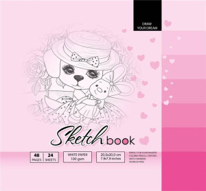 Sketchbook. Szkicownik 48 kartek. 200 x 200 mm