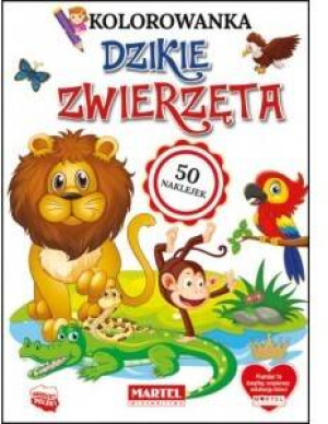 Kolorowanka Dzikie zwierzęta z naklejkami