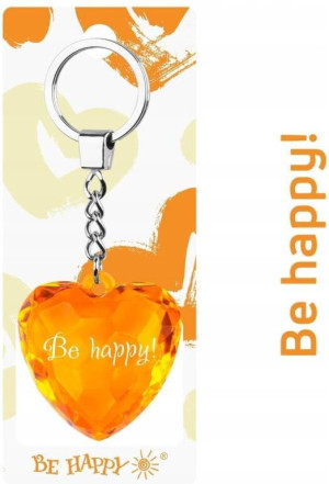 Brelok serce Be happy!