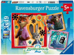 Puzzle dla dzieci 2D: Zwierzogród 2 3x49el
