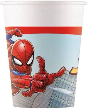 Kubeczki papierowe Spiderman 200ml 8szt