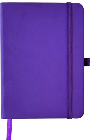 Notes A6 z gumką fioletowy V-2
