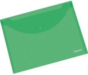 Teczka kopertowa A4 transparentna zielona