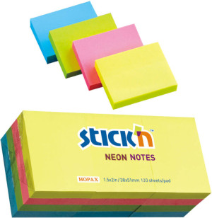 Paczka Notes samoprzylepny 38x51 mm 12 notesów po 100 kartek mix kolorów neon
