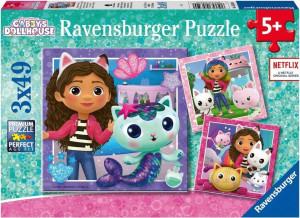 Puzzle dla dzieci. Koci Domek Gabi
