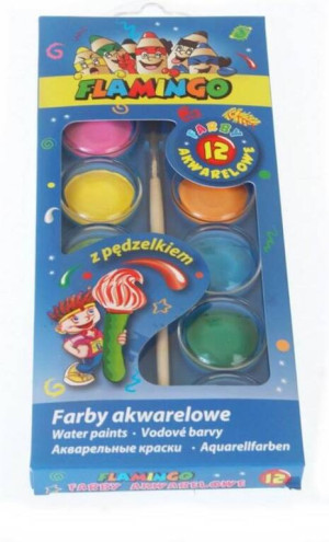 Farby akwarelowe. 12 kolorów