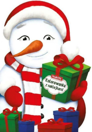 Kolorowanka z wykrojnikiem. Bałwanek