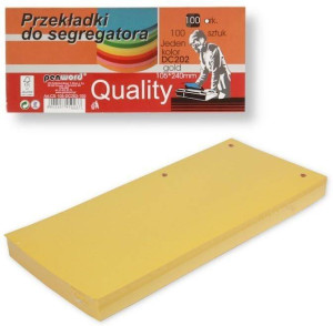 Przekładki do segregatora 100szt gold