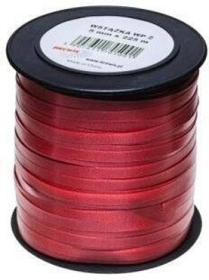 Wstążka plastikowa czerwona 5mmx225m