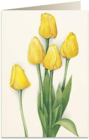 Karnet. Żółte tulipany