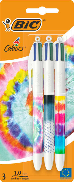 Długopis 4 Colours Message Tie Dye 3szt BIC
