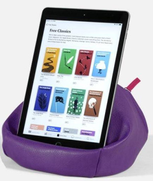Bean Bag Pufa z kieszonką pod książkę fioletowy