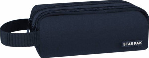 Piórnik saszetka 2 zamki Navy blue