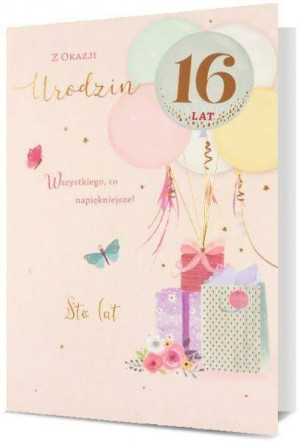 Karnet B6. Urodziny (wymienne cyfry)