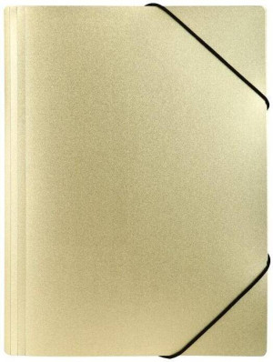 Teczka z gumką A4 PP stardust gold