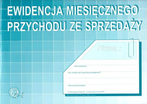 Ewidencja miesięcznego przychodu ze sprzedaży. N-1