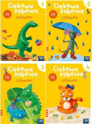 Ciekawa zabawa. 4-latki. Karty pracy. Cz. 1-4