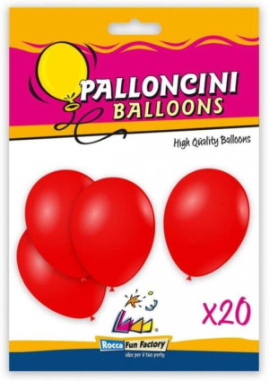Balony lateksowe czerwone 26cm 20szt