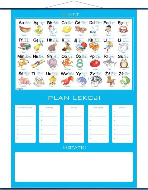 Plan lekcji - alfabet, plansza edukacyjna