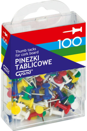 Pinezki tablicowe kolorowe GRAND