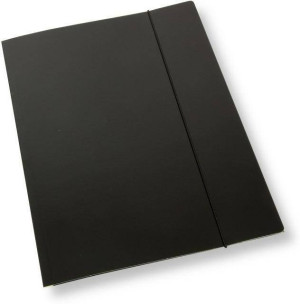 Teczka A4 z gumką lakier czarna 350gsm (10szt)
