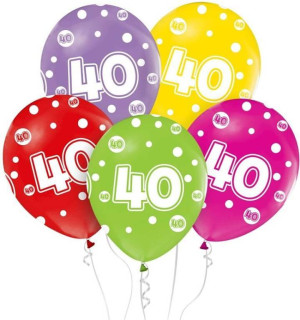 Balony 30cm. Liczba 40 urodziny