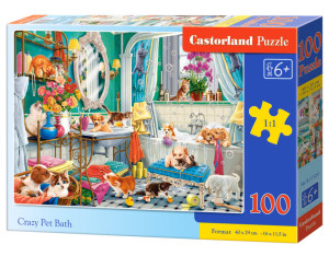 Puzzle 100. Crazy Pet Bath