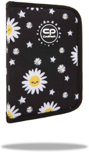 Piórnik jednoklapkowy bez wyposażenia Coolpack Clipper Daisy Black