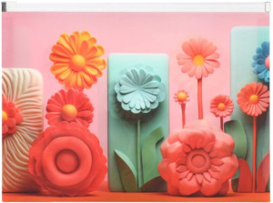 Koperta A4 PP z nadrukiem zip Modern Flowers