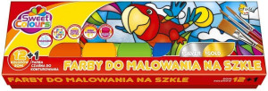 Farby do malowania na szkle 12 kol