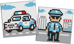 Diamentowa mozaika naklejka Kids - Oficer policji