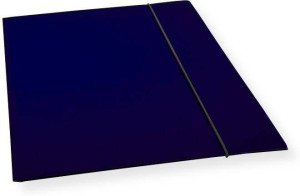 Teczka A4 z gumką lakier granatowa 300gsm (10 szt.)