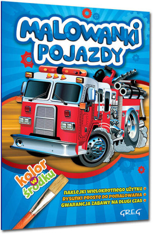Malowanki. Pojazdy z naklejkami