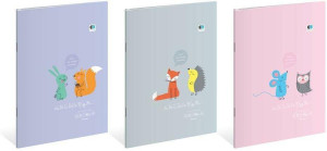Zeszyt B&B Kids Pastel. A4/32K linia kolorowa. 10 sztuk