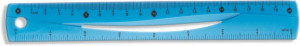 Linijka 20cm elastyczna. Niebieska