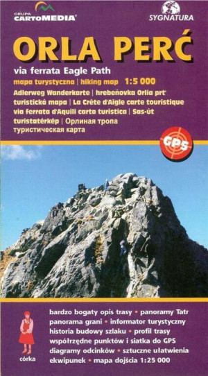 Orla Perć via ferrata. Mapa turystyczna 1:5 000